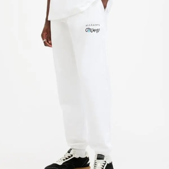 ALLSAINTS Caliwater Relaxed Fit Sweatpants - Optic White Small MSRP $169 - Picture 4 of 13